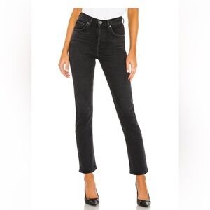 AGOLDE Riley High Rise Straight Crop Jeans in Panoramic